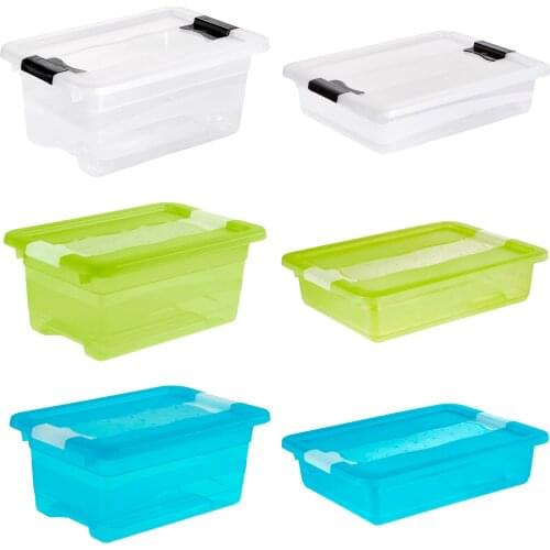 4/7/12/24 litre storage cubes and baskets with transparent plastic Cornella lid