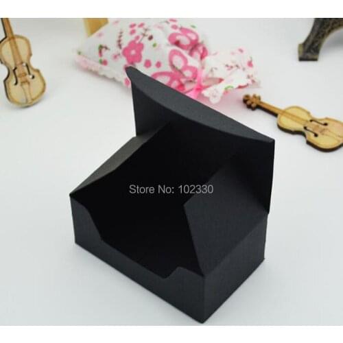 500pcs 9.2*5.6*4cm Kraft Paper Box Business Card Packaging Box Jewelry Soap Candy Gift Boxes Black Brown