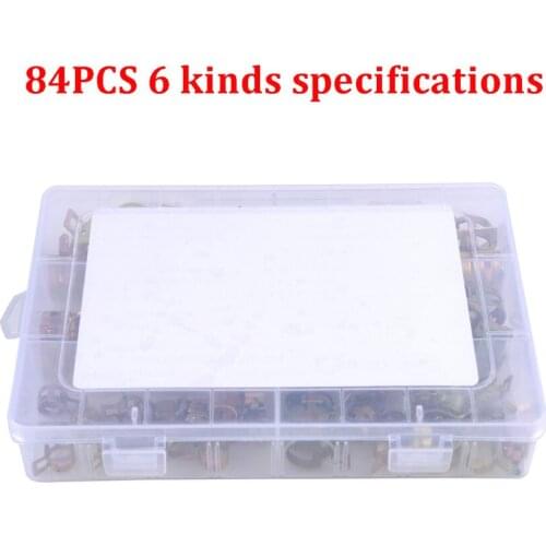 84x Motorcycle Oil Fuel Pipe Line Hose Clamp Water Tube Retaining Clip 6 Sizes