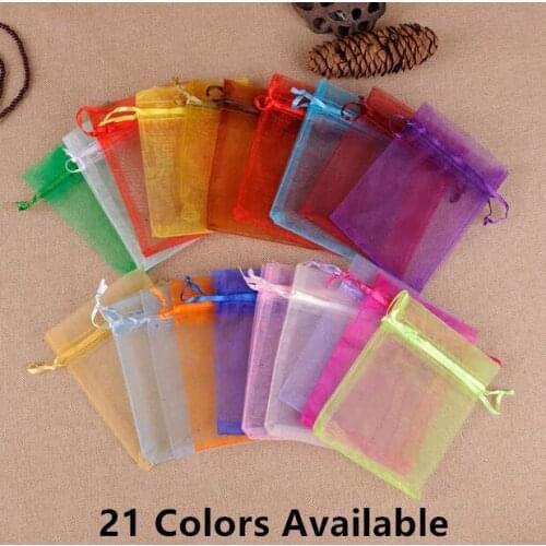 Free Shipping 100pcs/lot Size 13*18cm Wedding Organza Bags Candy Bag Jewelry Cosmetics Packing Bag