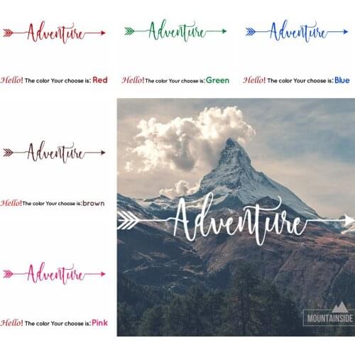 Fashion 126X28cm Adventure Frase Carbon Sticker Car Both Body Arrow Quote Stickers Decal Car Wrap Vinyl Film Car Accessories