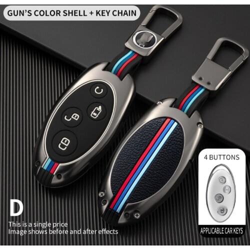 Zinc Alloy Car Key Case Cover Shell Fob For BYD Song Max Yuan S7 Qin 80 Accessories Car-Styling Holder Shell Keychain Protection