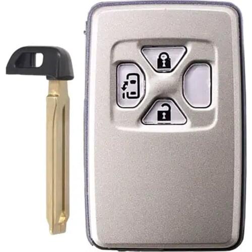 DAKATU For TOYOTA ALPHARD Smart Key Card shell 3 Button Blank Shell for Toyota Smart Key Card 3 Button with Slide door