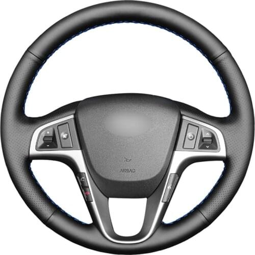 DIY Customize Braiding Cover For Car Steering Wheel For Hyundai Solaris Verna i20 2008-2012 Accent Original Steering Wheel Braid