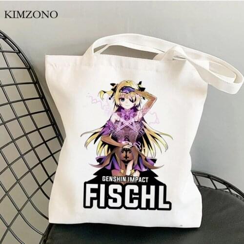Genshin Impact shopping bag shopper handbag shopper tote cotton shopping bag bolsas ecologicas reusable custom
