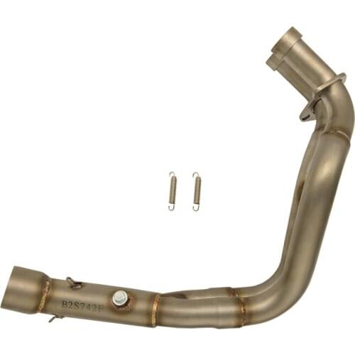 Motorcycle Exhaust Middle Pipe Link Pipe Slip On Section Muffler For YAMAHA FZ07 2014 2015