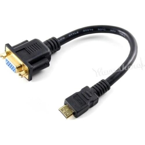 Mini HDMI Male to VGA Female Cable only for use with HDMI LCD