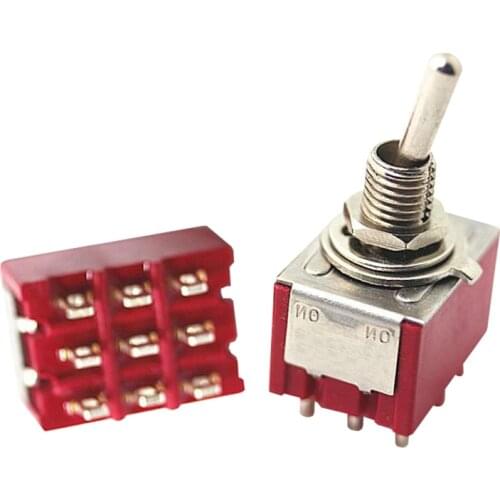 Rocker switch MTS-302 toggle switch Three 9-foot 2-way toggle switch opening 6mm