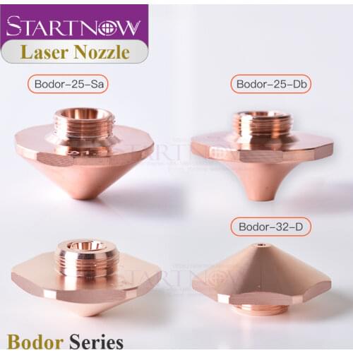 Startnow Bodor Series Laser Cutting Nozzle D25 Dia.32mm H15 Single Double Layers Caliber 1.0 3.0mm Laser Hexagonal Copper Nozzle