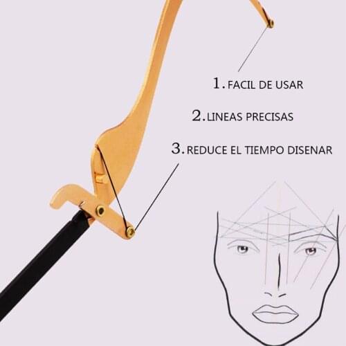 New Bow and Arrow Eyebrow Design Measuring Ruler Set Microblading Line Marker Ruler with 10pcs Thread Line Permanent Makeup Tool