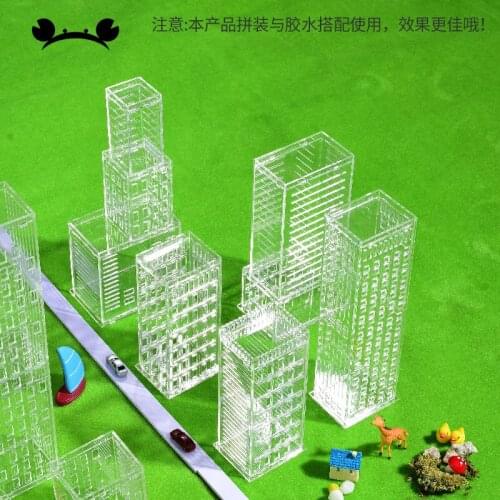 1/200 scale Transparent Miniature Building Kits Model Building Sand Table Architecture Layout Diorama Model Making Materials