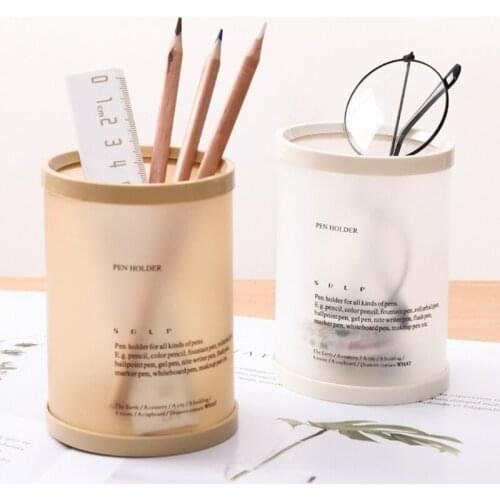 Lovely Cylinder Desk Pen Holder Multi-purpose Student Pen Holder Desktop Stationery Organizer Holder for Office School