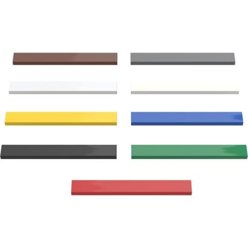 [MOC Hub] 30PCS Flat Tile 1*8 Building Blocks Compatible Major Brand Kids Toys 4162 Early Learning Education Gifts