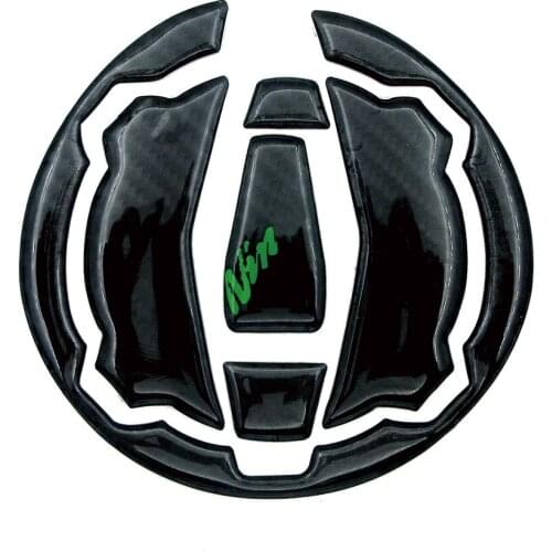 Motorcycle 3D Carbon Fiber Stickers For Kawasaki Z400 Z650 Z900 Versys X300 Ninja650 Gas Fuel Tank Cap Cover Pad Protector Decal