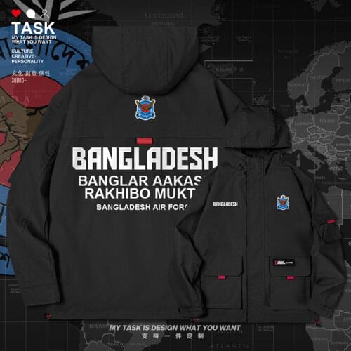 Bangladesh BGD men jacket hooded air force logo army fan windbreaker mens Tactical jackets coat streetwear top clothes autumn