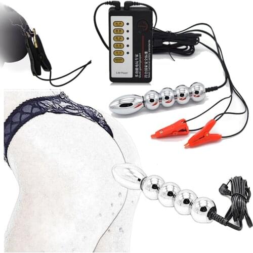 BDSM Electric Shock Set Anal Plug Nipple Clamp massage Orgasm Stimulation Physiotherapy Butt Plug Audlt Sex Toys For Couples