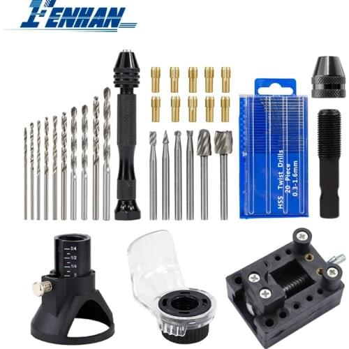 Engraver Abrasive Tools Accessories Rotary Power Tool Set with Twist Drill Bit Mini Drill Chucks Adapter For Dremel Rotary Tools