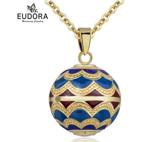 Eudora Original Harmony ball Pendant Pregnancy Bola Ball Enamel Craft Necklace Pine cone design Ball Jewelry pregnancy mom gift