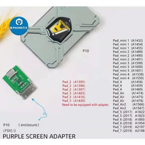 IRepair P10 DFU for iPad & iPhone NAND Programmer / OEM DCSD Cable Engineering Cable Used with DFU Box One Button Purple Screen