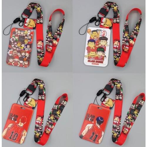 Ransitute R2291 Anime Basket Boy Lanyard Card Holder Fans Kids Hanging Neck Mobile Phone Lanyard Badge Subway Access Card Holder