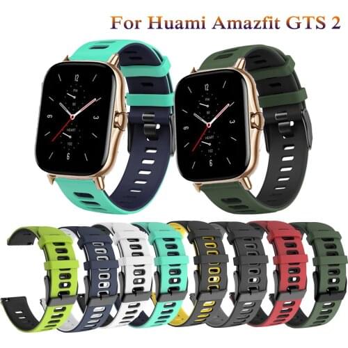 Silicone Wrist Band Strap For Huami Amazfit GTS 2 / Mini Smart Watch Band Sport Bracelet For Xiaomi Amazfit Bip S /U / Pro / GTR