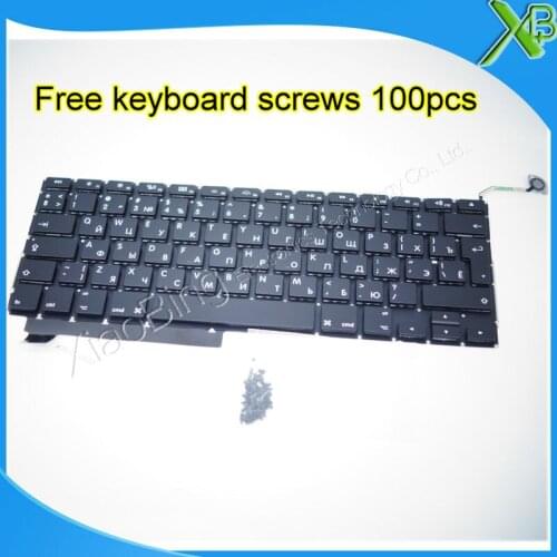 Brand New RU Russian keyboard+100pcs keyboard screws For MacBook Pro 15.4" A1286 2009-2012 Years
