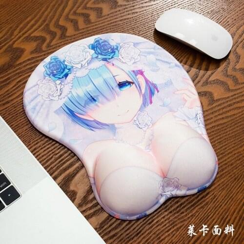 Life In A Different World From Scratch, Super Large Three-dimensional Silicone 3D Mouse Pad, Anime Ergonomic Pad Mousepad Desks