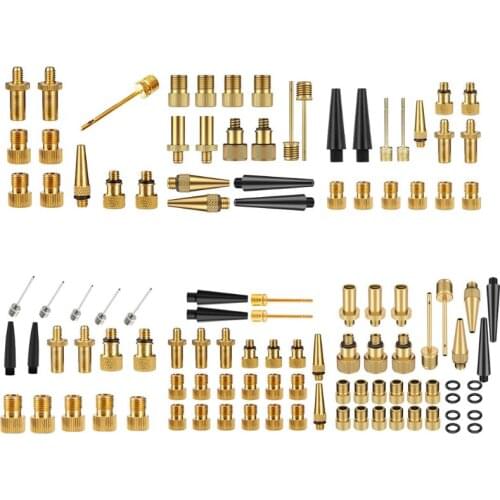 Bike Bicycle Brass Presta and Schrader Valve Adapter Tire Valve Converter Kit Ball Pump Needle Inflation Devices and Accessories