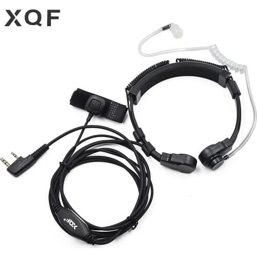 Extendable Throat Microphone Mic Earpiece Headset for CB Radio Walkie Talkie BAOFENG UV-5R UV-5RE Plus UV-B5 UV 6R GT-3 UV-S9