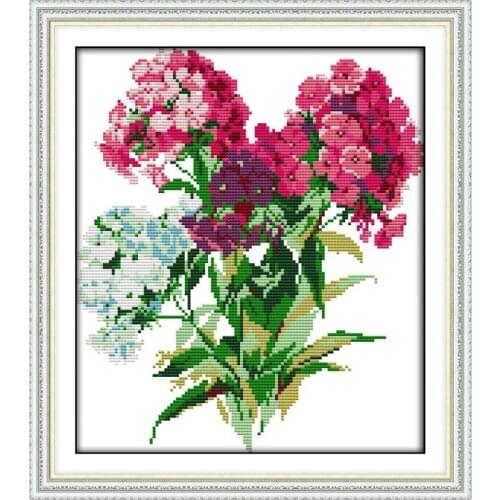 Cross Stitch Joy Sunday The Bouquet Paintings Counted Printed on Canvas 11CT14CT DIY Needlework Set DMS Counted Cross Stitch Kit