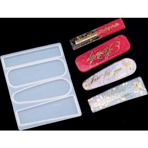 Girl Hair Pin Clip UV Resin Mold for DIY Handmade Hair Pin Jewelry Resin Mold Jewelry Fluid Arts Molds Clay Tool