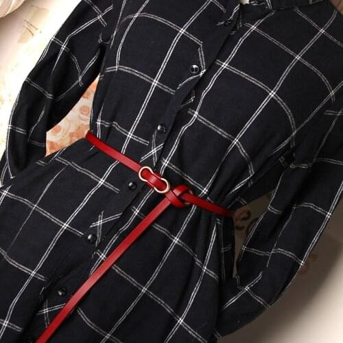 Genuine leather Women fashion Slim Belt ladies Metal Pin Buckle dress decoration belts casual jeans Waistband