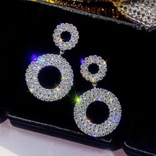 New Style 925 silver needle Crystal from Swarovskis for Women Exquisite Rhinestone Earring Fashion Jewelry