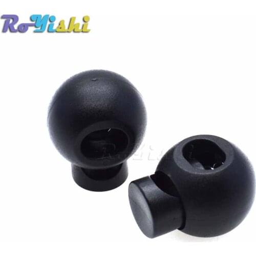 10pcs/pack Plastic Cord Lock Round Ball Toggle Stopper Toggle Clip Widely For Bag Backpack/Clothing