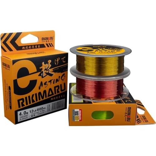0.8#-10.0# 600m Nylon Fishing Line for Rock Fishing Fluorocarbon Line Super Strong Pull Athletics Line 0.14-0.52mm Diameter 2pcs
