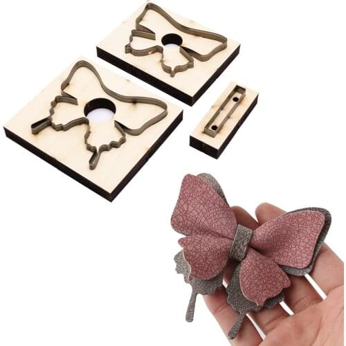 4.17inch Double butterfly Leather Cutting Dies- Leather die Cut -DIY Leather Cutting Mold-Can be Used for Leather, Cloth