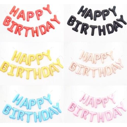 50set/lot 16 Inch Happy Birthday Foil Balloons Colorful Party Decoration Balloon Letters Balloon Toys Decoration