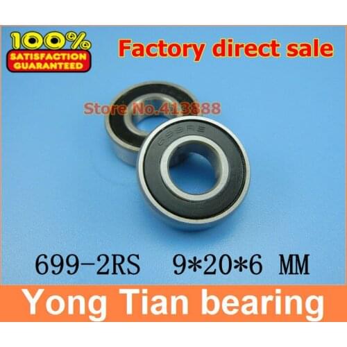 500pcs free shipping The Rubber sealing cover Thin wall deep groove ball bearings 699-2RS 9*20*6 mm