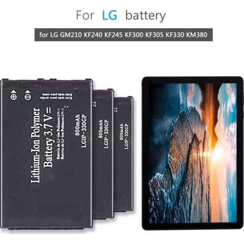 800mAh Battery LGIP-330GP for LG GM210 KF240 KF245 KF300 KF305 KF330 KM380 Li-ion Bateria