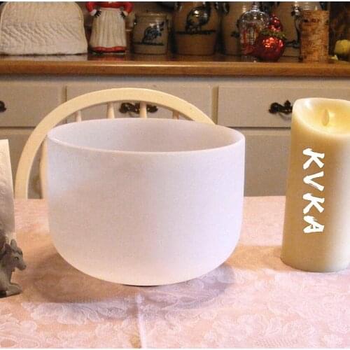 B note Quartz Crystal Singing Bowl Crown Chakra 8 inch with Suede Striker and o ring