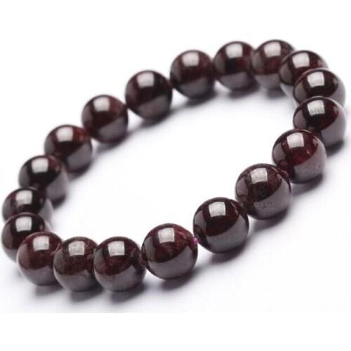 Natural 2A grade wine red garnet bracelet crystal 8mm beads lady hand string wholesale
