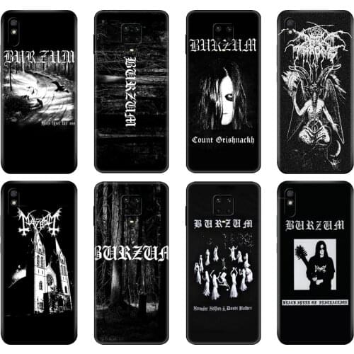 Black tpu Case For Xiaomi Redmi 7A 8 8A 9 9A 9C Case Redmi Note 8T 8 Pro T Note 9 9S 9 Pro Case Burzum Filosofem BRZM