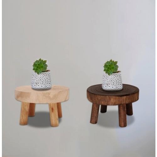 Wooden Plant Stand Flower Pot Base Holder Stool For Indoor Outdoor Flower Stand Shelves Bonsai Display Shelf Yard Garden Custody
