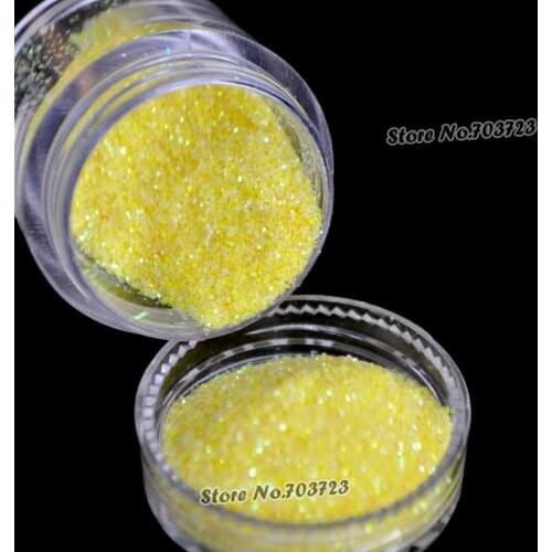 Pretty fascinating Acrylic UV Nail Art Glitter Powder Dust Tips Decoration Lemon N43