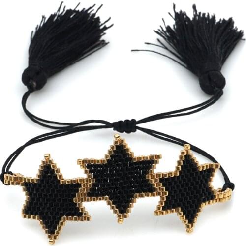 Go2boho Star Bracelet For Women Jewellery 2020 Fashion Japanese Miyuki Beads Jewelry Adjustable Tassel Black Bracelets Wholesale