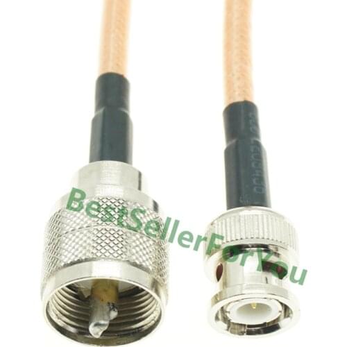 RG142 CABLE BNC Male Q9 Plug To UHF PL259 Male RF Pigtail Caox Jumper Cable