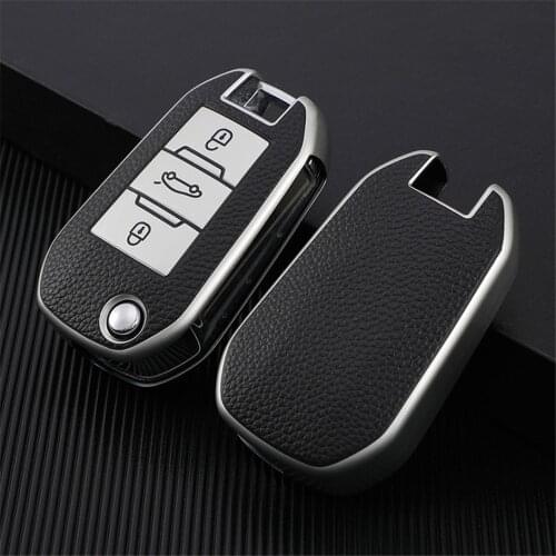 TPU Leather Car Key Case Cover For Citroen C8 C1 C2 C3 C4 Cactus Xsara Picasso C5 X7 DS4 DS5 DS3 2020 2021 Key Shell Accessories