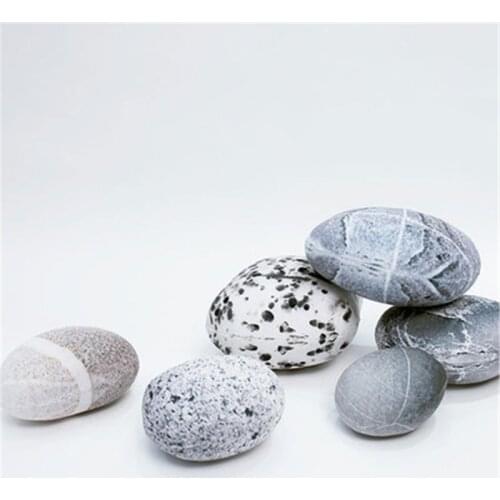 6pcs Creative Simulation Stone Pillow Pebbles Cotton Back Cushion Lazy Creative Home Decor Funny Soft Pillow kids toys Gift