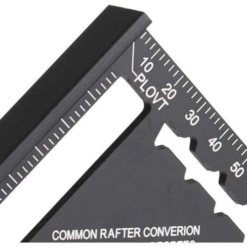 Aluminum Ruler Carpenter Square 7 Inch Measuring Layout Tool for Teaching Daily UY8