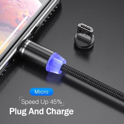 5V2.4A 2M Magnetic Micro USB Cable Magnet Micro Cable Android Phone Charging Wire Nylon for Samsung Galaxy Huawei Honor Tablets